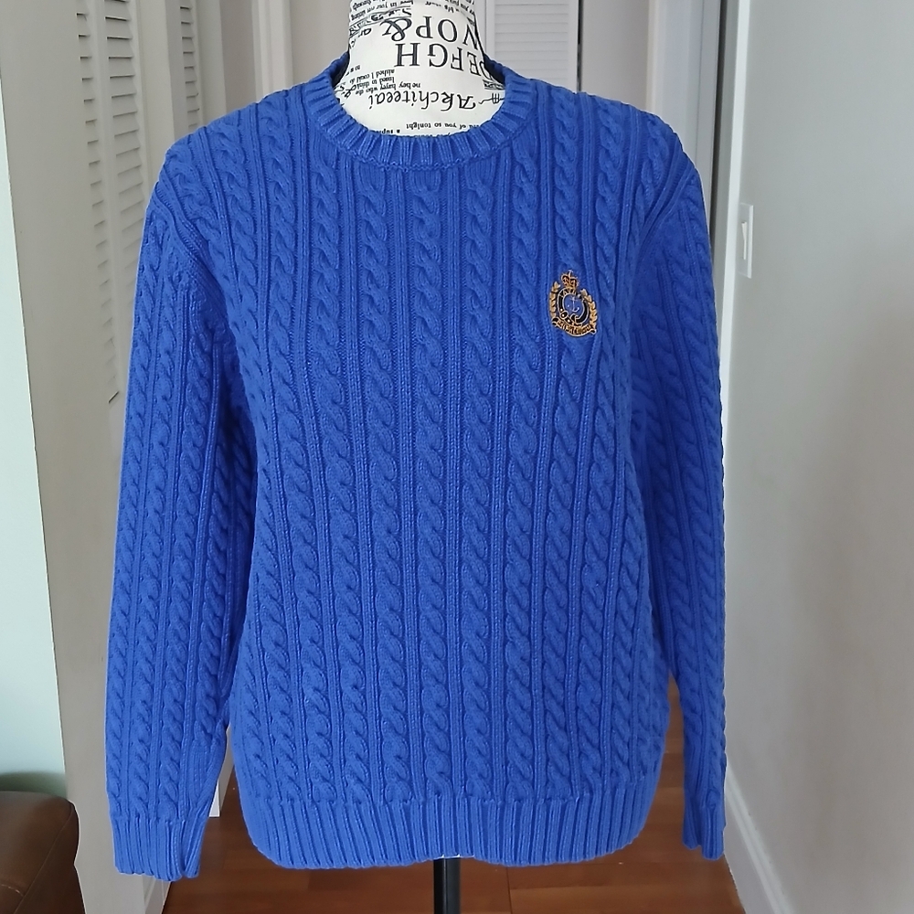 Lauren Ralph Lauren‎ Crest Cable Knit Pullover Sweater Crewneck